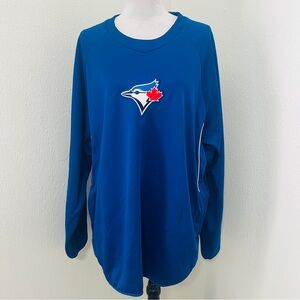 Majestic Authentic Mens 2XL Therma Base Toronto Blue Jays Performance Raglan EUC